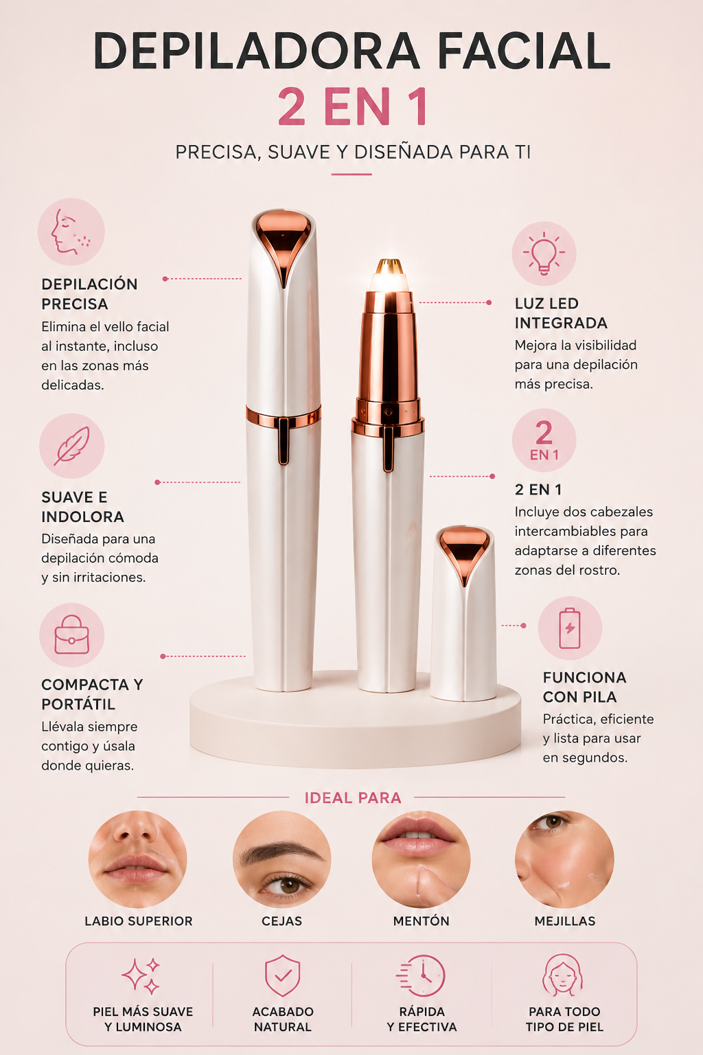 Depiladora Facial Pro™ 2 en 1